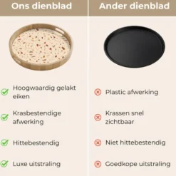 Dienblad 50x50 cm Terrazzo - Patroon - Kleurrijk - Steen
