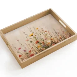 Dienblad 40x30 cm Wilde bloemen - Penseelstreken - Rustgevend