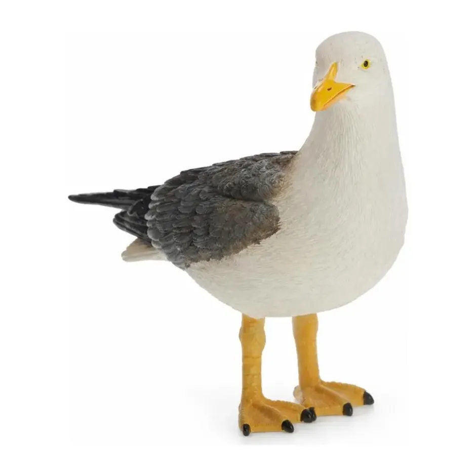 Dierenbeeld - Vogel - Zeemeeuw staand - 15 cm polystone