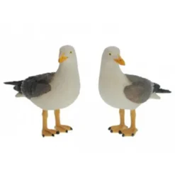 Dierenbeeld - Vogel - Zeemeeuw staand - 15 cm polystone