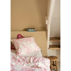Dindi Home - Dekbedovertrek Pink Party - 200x220 cm - Off White / Roze