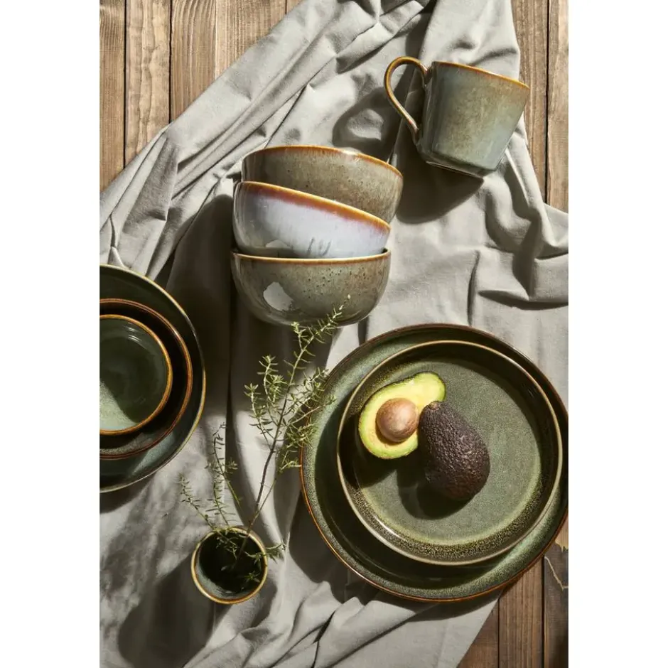 Dinerbord Emma - groen - stoneware - Ø27 cm