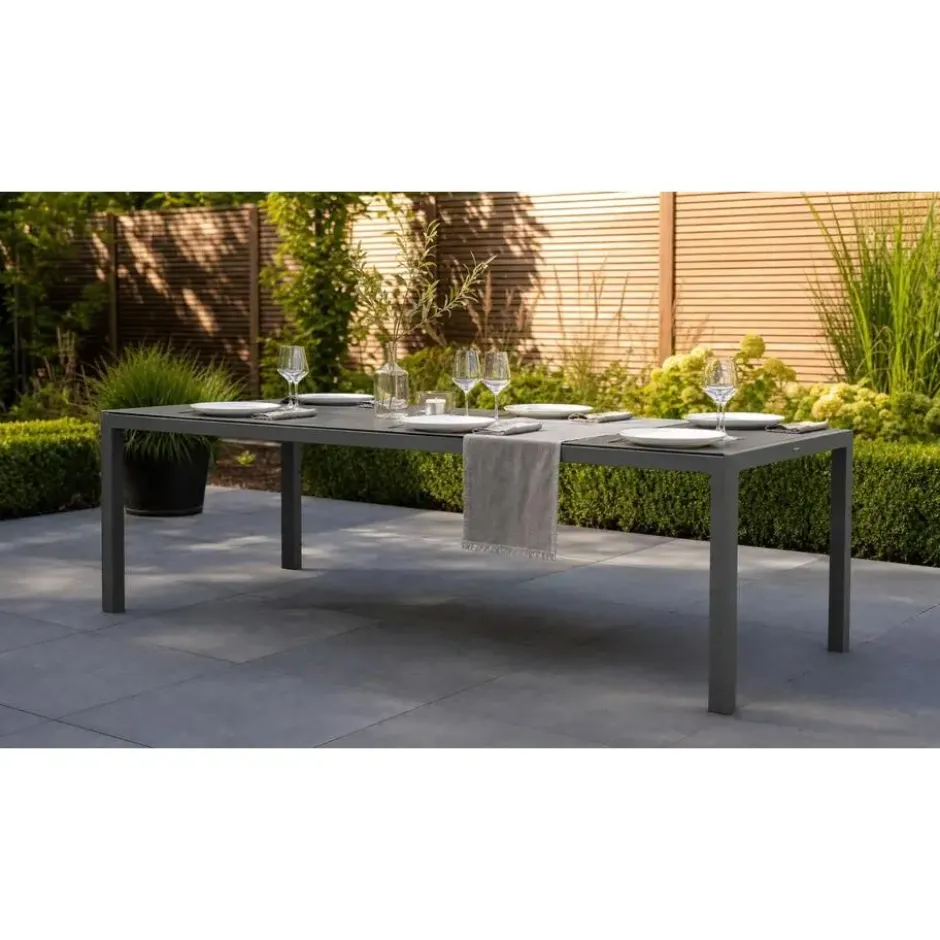 Dining Tuintafel rechthoekig 210 x 85 cm Grijs Venustas