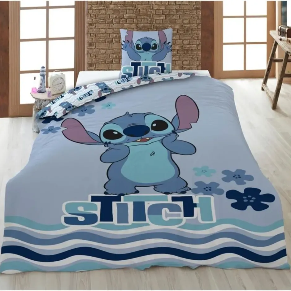 Disney Lilo & Stitch Dekbedovertrek - Eenpersoons - 140 x 200 cm + 65 x 65 cm