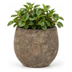 DK Design Bloempot model Maya - roestbruin - D14xH16 cm - rustiek