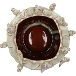 DK Design Bloempot/plantenpot Vogels - mosgroen - D19 x H15 cm
