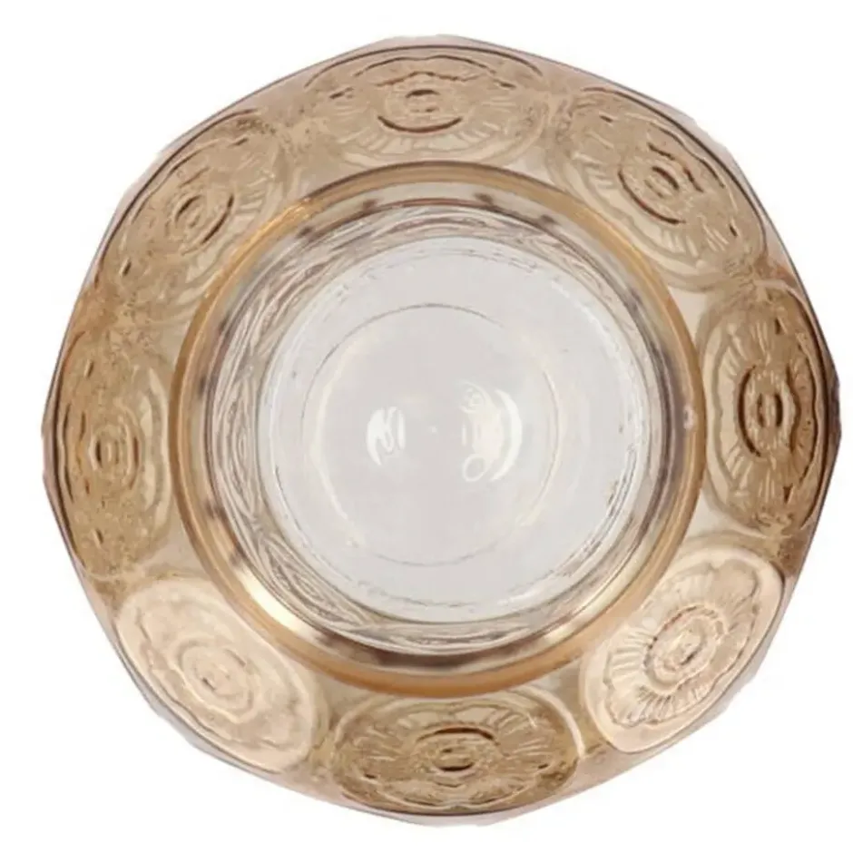 DK Design boeket vaas Circle - glas - amber - 15 x 25 cm
