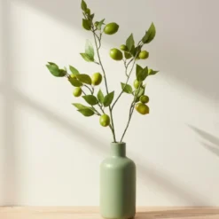 DK Design Kunstbloem citrusfruit tak limoen - 135 cm - groen