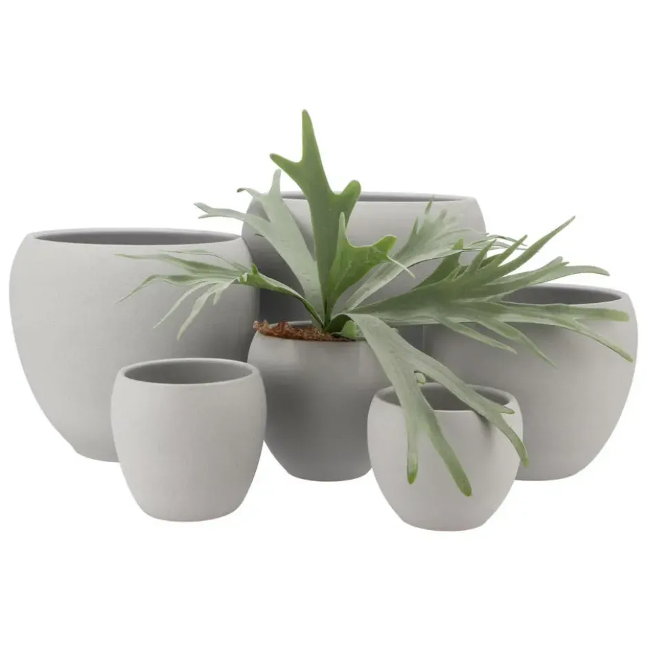 DK Design plantenpot - Vinci - lichtgrijs mat - D28 x H31 cm
