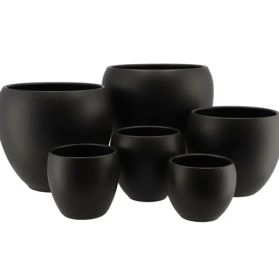 DK Design plantenpot - Vinci - zwart mat - D29 x H31 cm