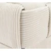 DK Design Poef - fluweel - creme - gevlochten look - 35cm - wonen