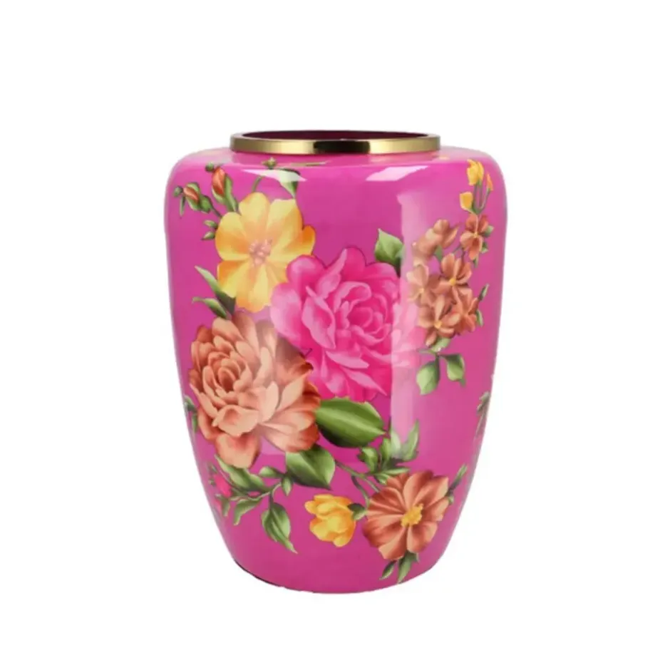 DK Design Vaas Flower Bouquet - fuchsia roze - D33 x H45 cm