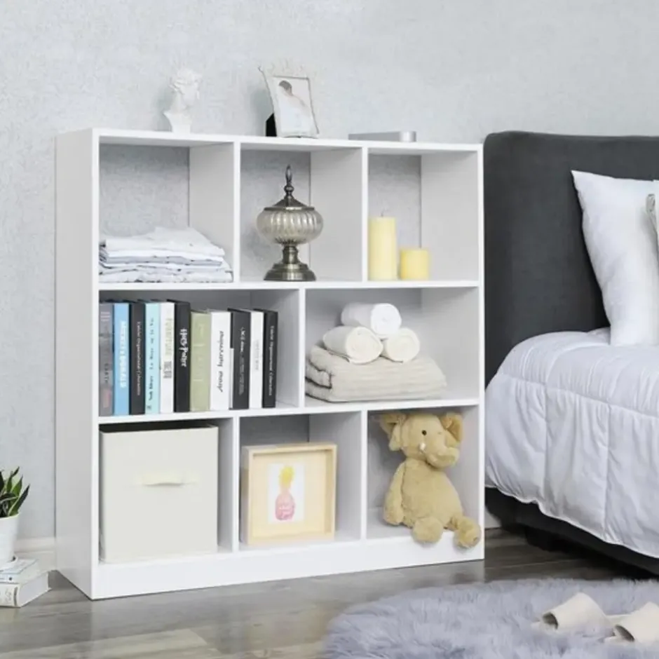 Dok Home - Boekenkast - Met open vakken - 8 vakken - Wit