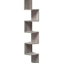 Dok Home hoekplank - wandplank - 5 planken - grijs