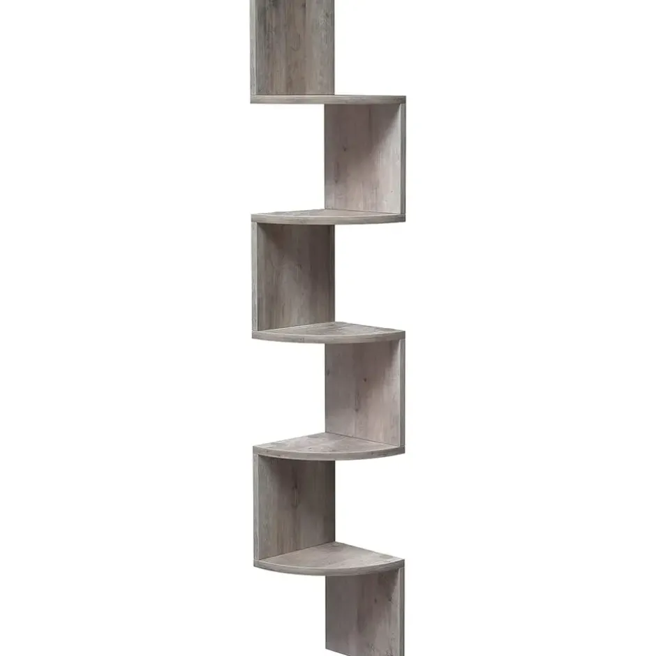 Dok Home hoekplank - wandplank - 5 planken - grijs