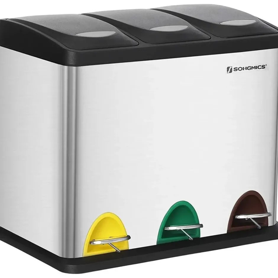 Dok Home - Prullenbak - 3x24 Liter - Metaal