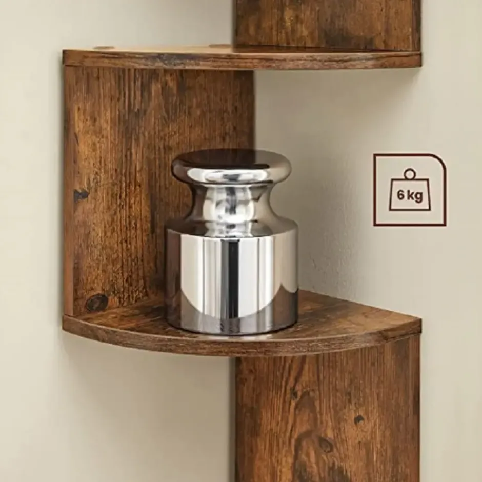 Dok Home - Wandplank - 5 planken - Vintage - Donkerbruin