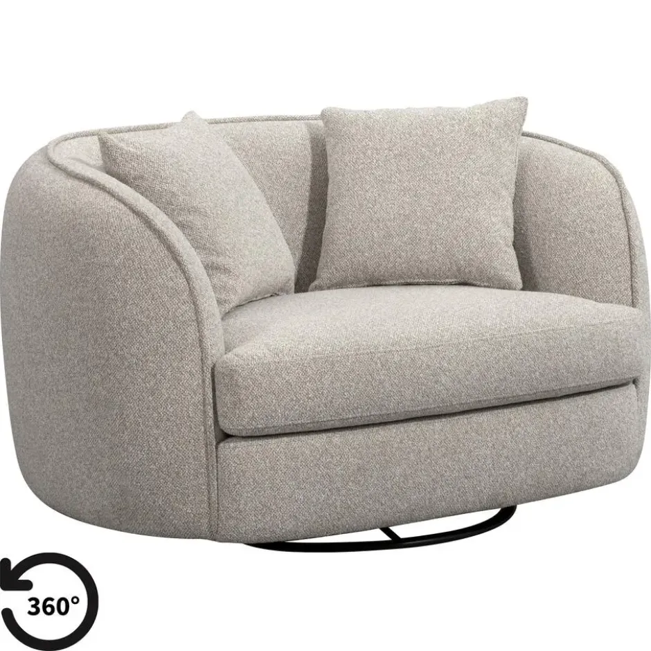 Draaibare Loveseat Enzio - stof Sirena - greige