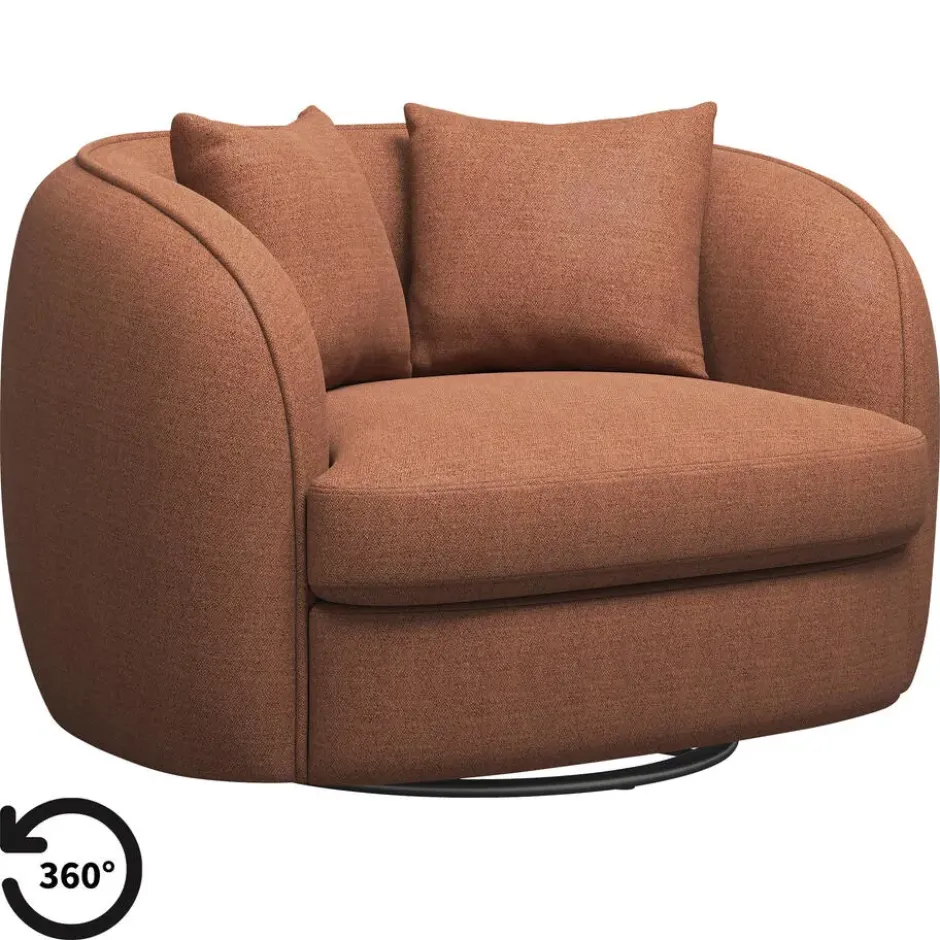 Draaibare Loveseat Enzio - stof Pure - terra