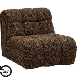 Draaifauteuil Beau - panter - bruin