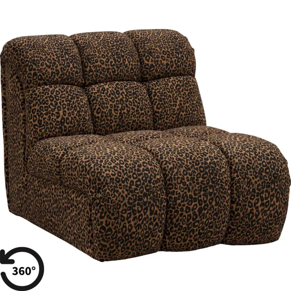Draaifauteuil Beau - panter - bruin