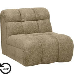 Draaifauteuil Beau - stof Raven - taupe