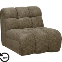 Draaifauteuil Beau - stof Raven - bruin