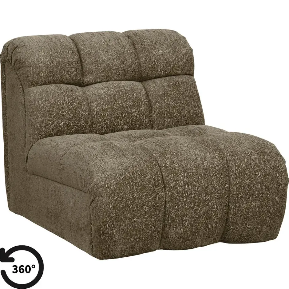 Draaifauteuil Beau - stof Raven - bruin
