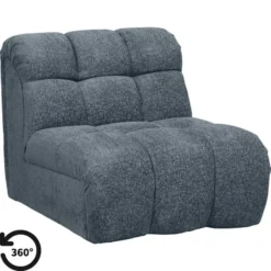 Draaifauteuil Beau - stof Raven - donkerblauw