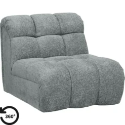 Draaifauteuil Beau - stof Raven - grijs