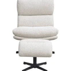 Draaifauteuil Bobbi incl. hocker - greige