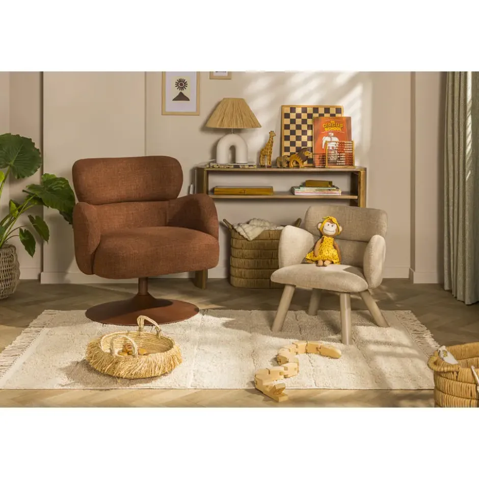 Draaifauteuil Coco - wijnrood