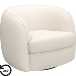 Draaifauteuil Enzio - stof Wales - crème