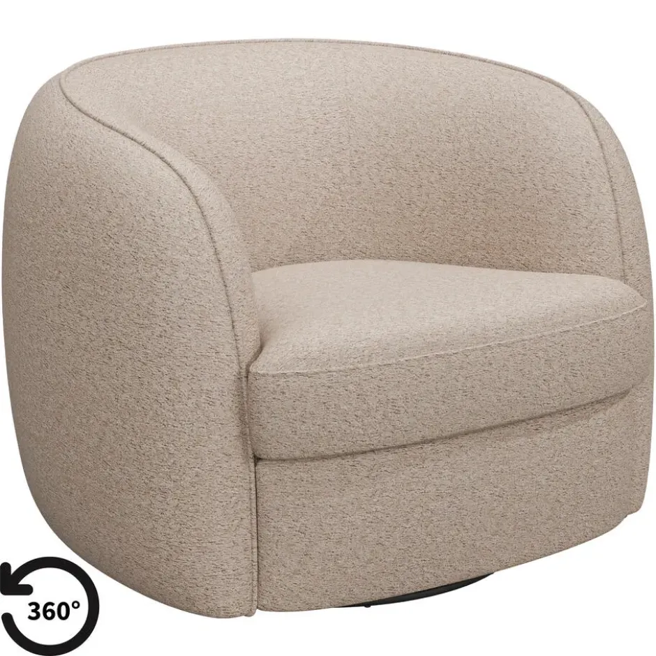 Draaifauteuil Enzio - stof Wales - taupe