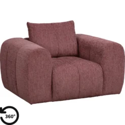 Draaifauteuil Juliette - stof Alorra - mauve