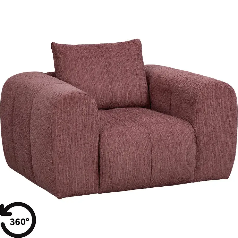 Draaifauteuil Juliette - stof Alorra - mauve