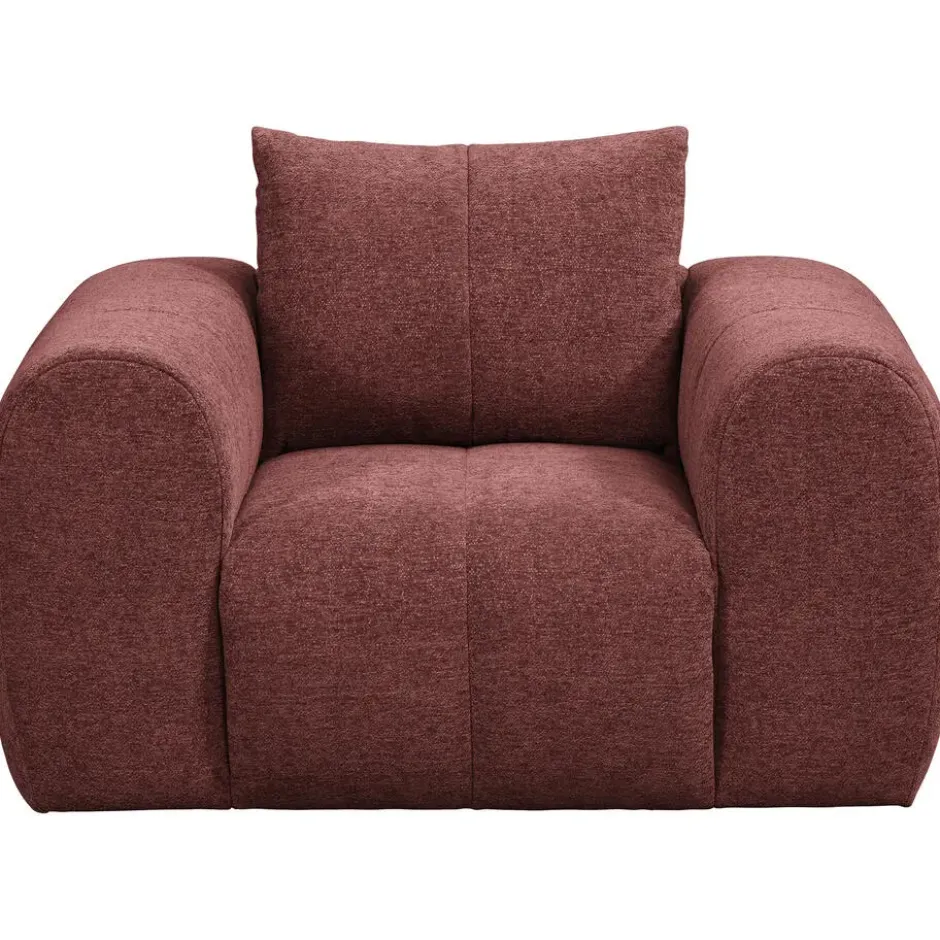 Draaifauteuil Juliette - stof Raven - wijnrood