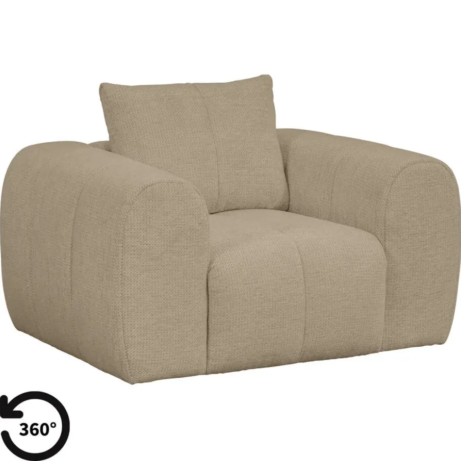 Draaifauteuil Juliette - stof Artico - taupe