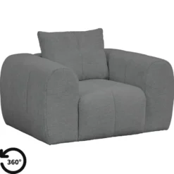 Draaifauteuil Juliette - stof Raven - antraciet