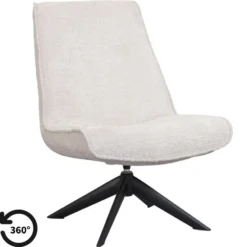 Draaifauteuil Nora - crème