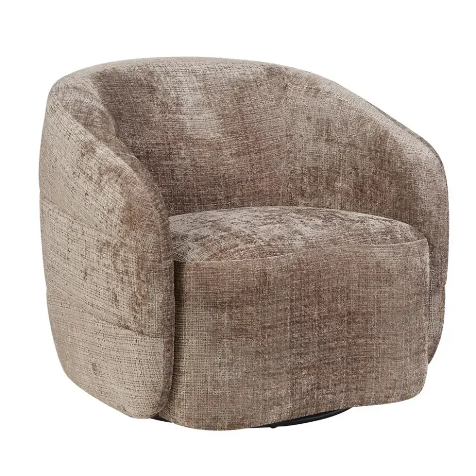 Draaifauteuil Taupe - 82x85x77cm - Yara