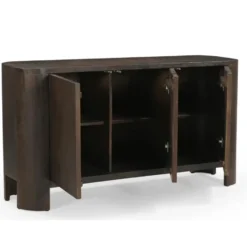 Dressoir Donkerbruin Mangohout - 150x40x76cm - Mitchel