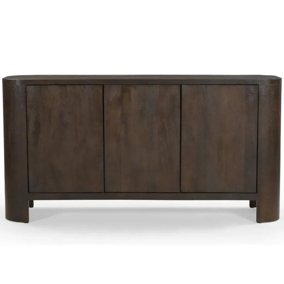 Dressoir Donkerbruin Mangohout - 150x40x76cm - Mitchel