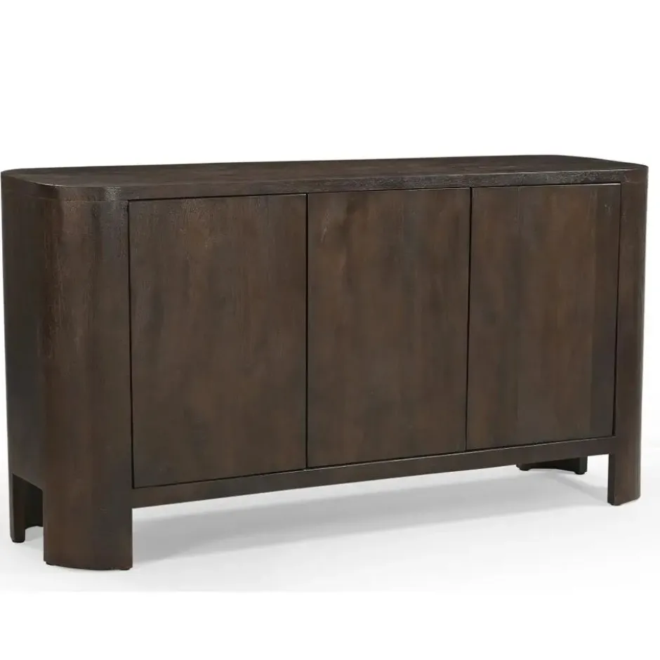 Dressoir Donkerbruin Mangohout - 150x40x76cm - Mitchel