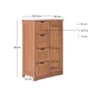 Dressoir opbergmeubel van notenhout en rotan