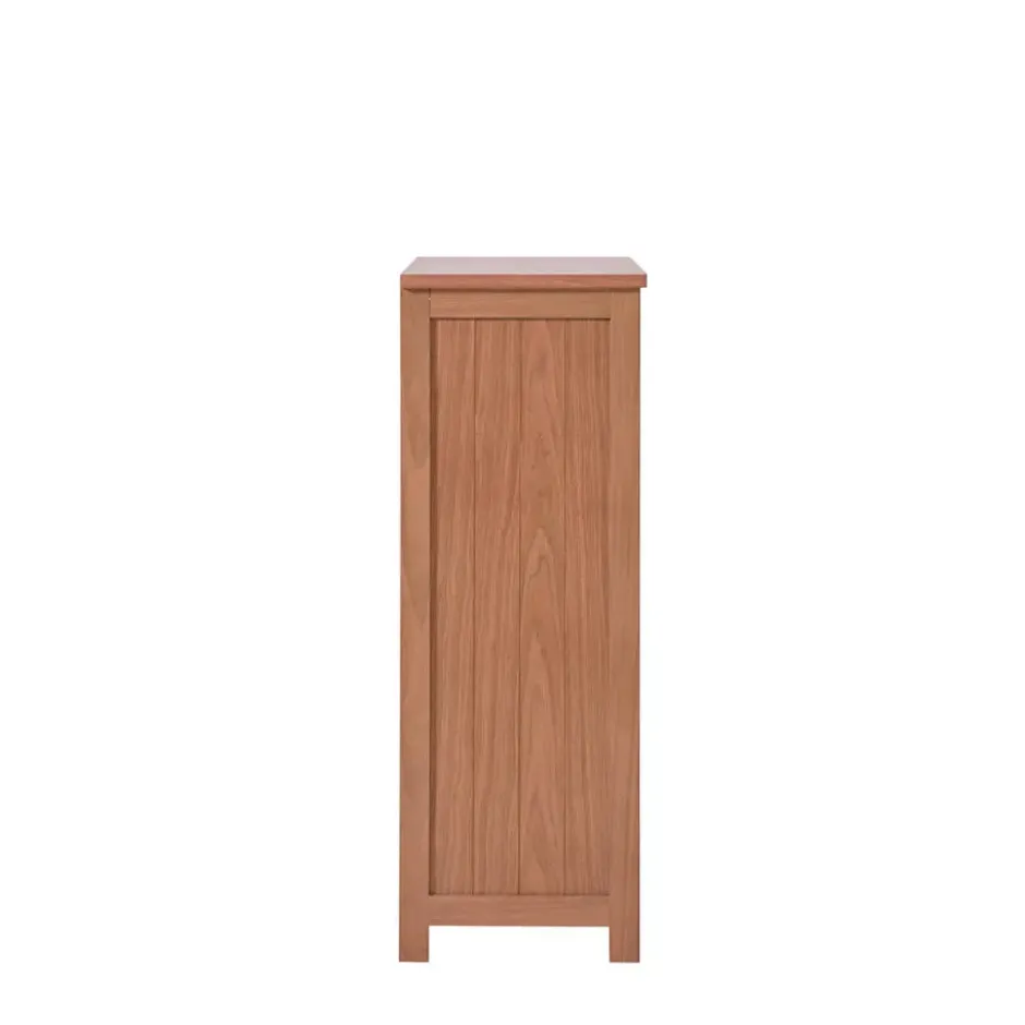 Dressoir opbergmeubel van notenhout en rotan