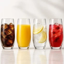 Drinkglazen of waterglazen - 4x stuks - gecurved - 360 ml