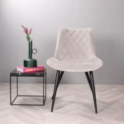 DS4U - Benito 3.0 eetkamerstoel velours - grijs