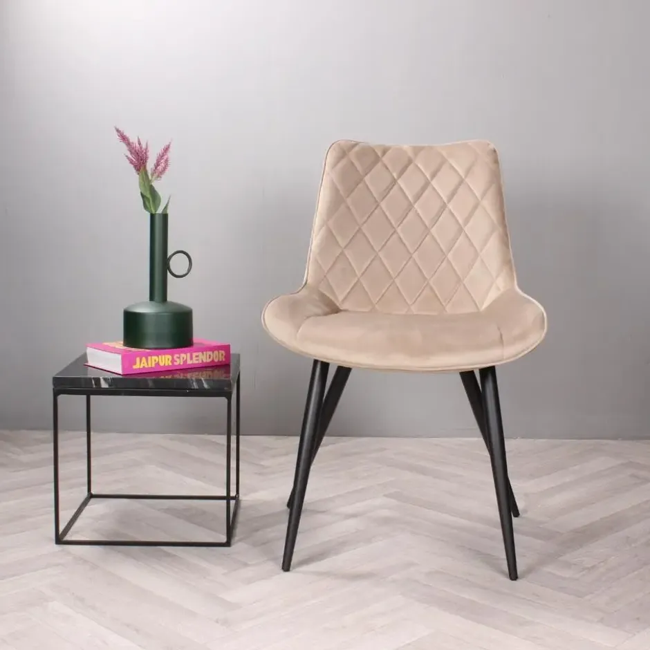 DS4U - Benito 3.0 eetkamerstoel velours - champagne