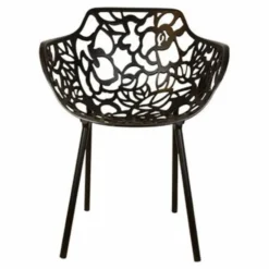 DS4U - Cast magnolia stoel met arm zwart